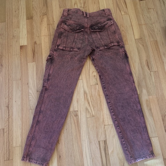 Isabel Marant Etoile size 38 pink Vayoneo high-rise tapered jeans. - Picture 5 of 7